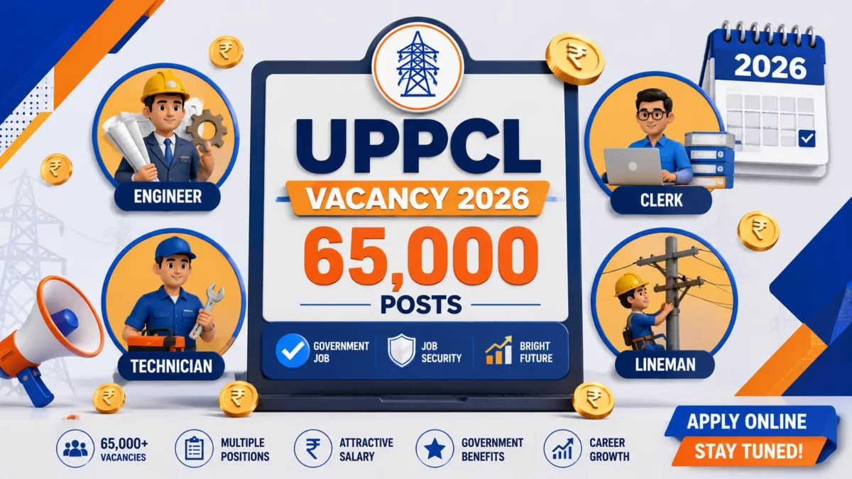 Bijli Vibhag Vacancy 2026 UP – 65000 पदों पर भर्ती, पूरी जानकारी हिंदी में | UPPCL Recruitment