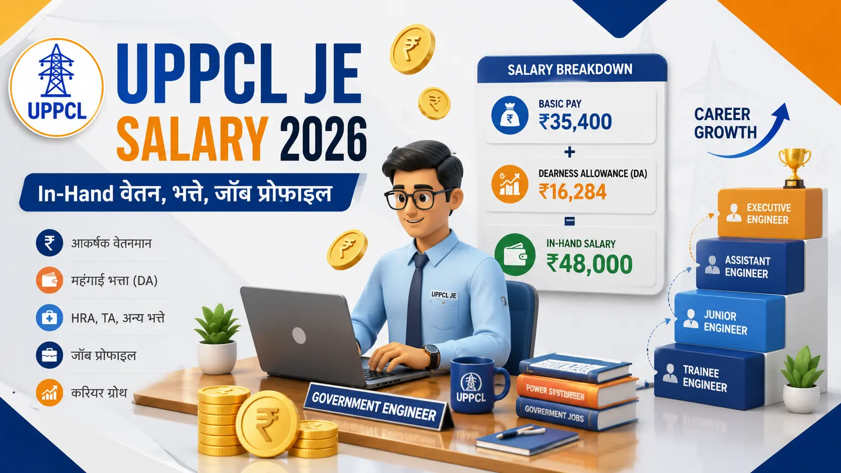 UPPCL JE Salary 2026 – In-Hand वेतन, भत्ते, जॉब प्रोफाइल | Junior Engineer UPPCL
