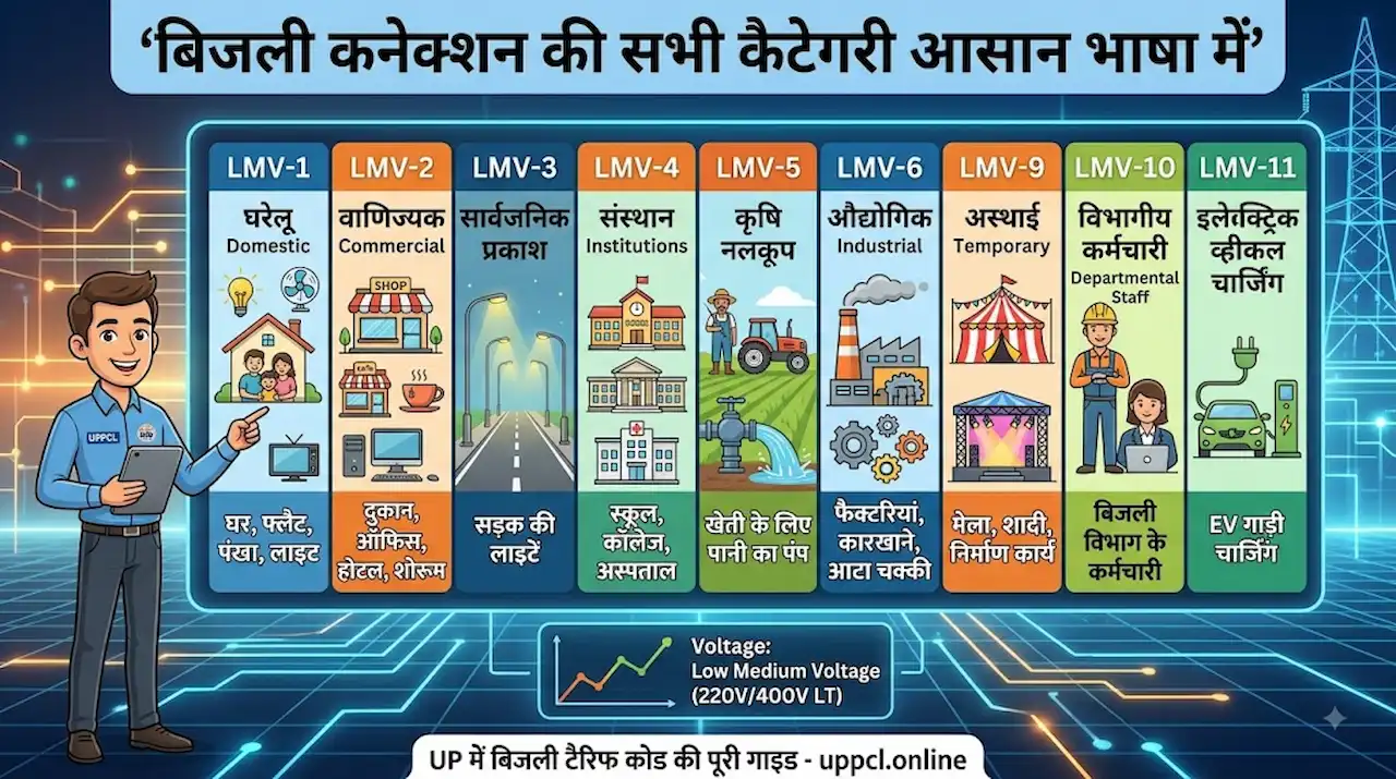 बिजली कनेक्शन की कैटेगरी क्या होती है? LMV-1, LMV-2 से लेकर सभी टाइप आसान भाषा में समझें