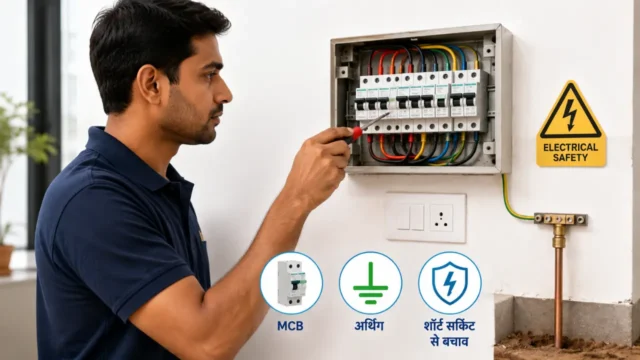 घर की बिजली वायरिंग सुरक्षित है या नहीं? MCB, अर्थिंग और शॉर्ट सर्किट से बचाव