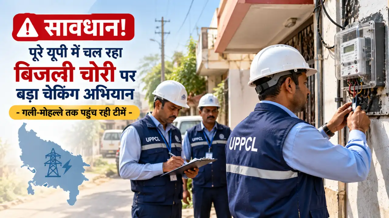 सावधान! पूरे यूपी में चल रहा बिजली चोरी पर बड़ा चेकिंग अभियान - गली-मोहल्ले तक पहुंच रही टीमें 1 सावधान! पूरे यूपी में चल रहा बिजली चोरी पर बड़ा चेकिंग अभियान – गली-मोहल्ले तक पहुंच रही टीमें